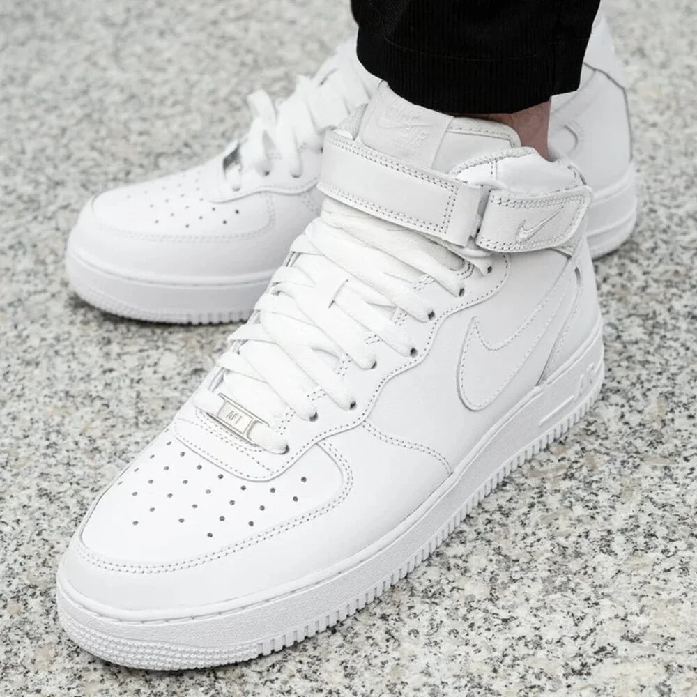 Nike Men's White Air Force‎ 1 315123-111 Mid-Top Athletic Sneaker Size 12